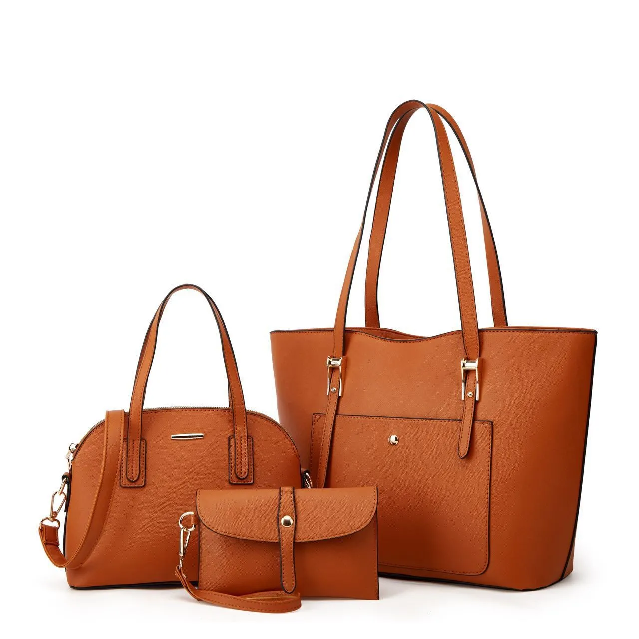 New mother-in-law bag PU women's bag large bag multi-piece set shoulder bag
