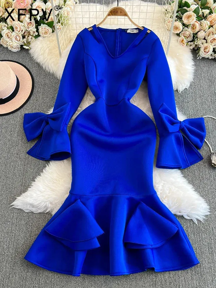fitted lace wedding dress XSGZFC Womens Flowy Long Sleeve Dress Mock Neck Sleeve Ruffle Dress High  Waist White at Amazon Women's Clothing store