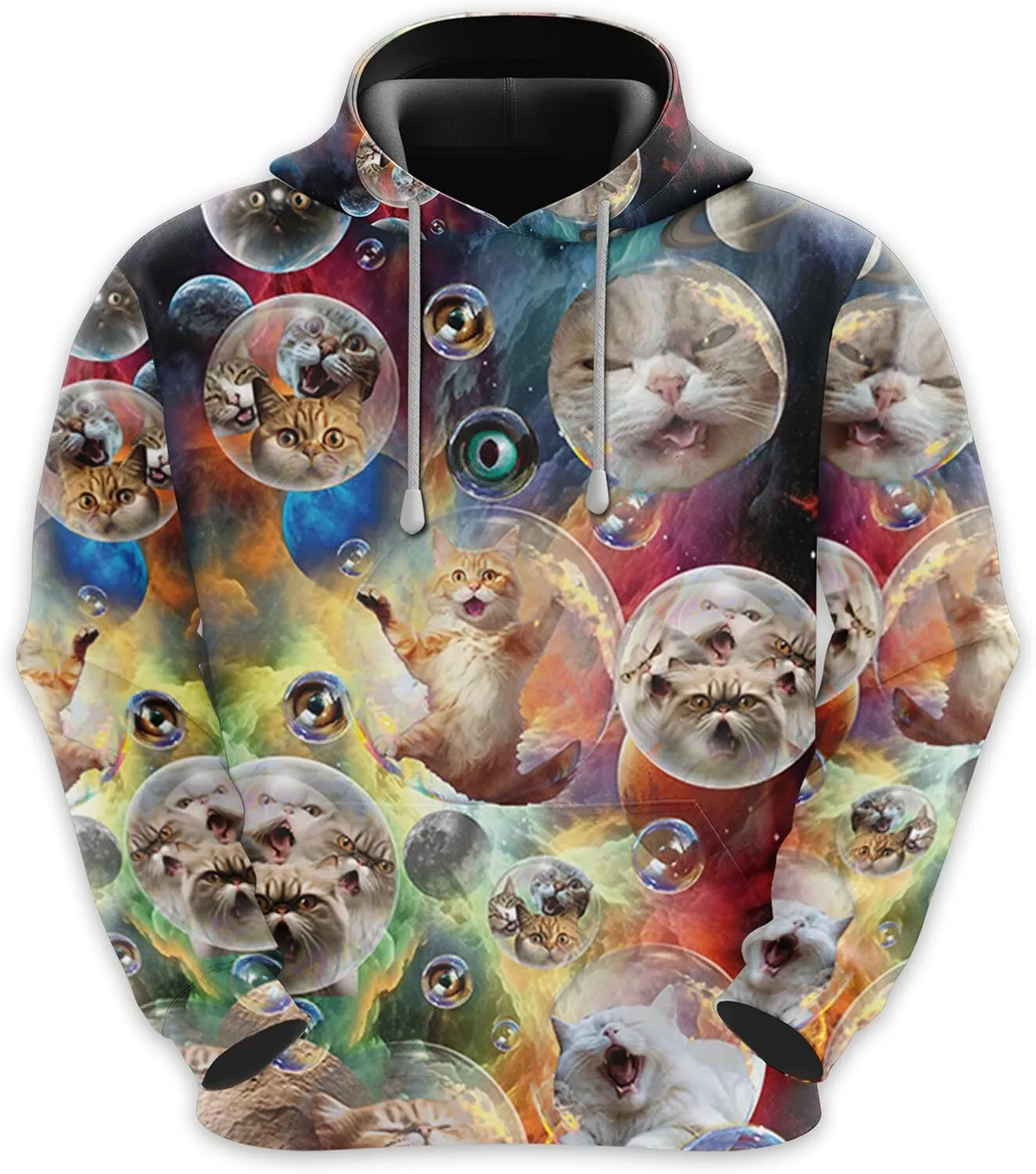 Mens Funny Cat Fleece Cool Hoodie Designs With 3D Galaxy Cat Print Pullover Sweatshirt From Cloch shopping Vendor 18.13 DHgate.Com