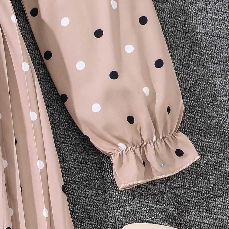 Polka Dot Pleated white dress for Girls Aged 8-12 - Western Polka Dot Pleated white dress for Girls Aged 8-12 - Western