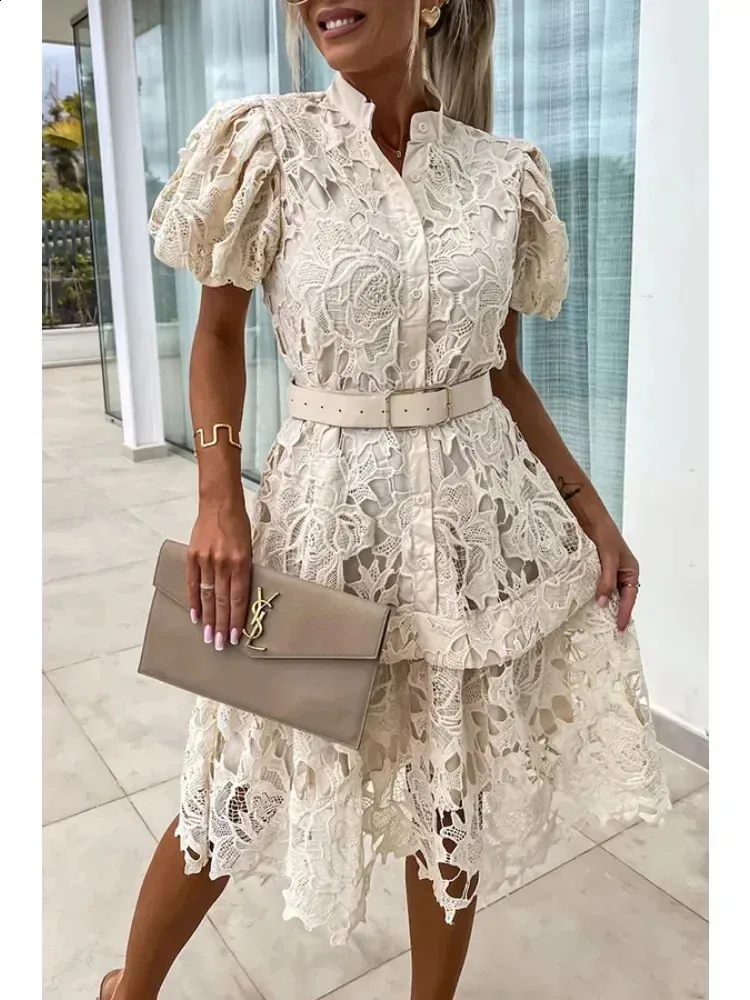 knee length dresses for ladies Lace Dress – D'La Mod Boutique main image 1