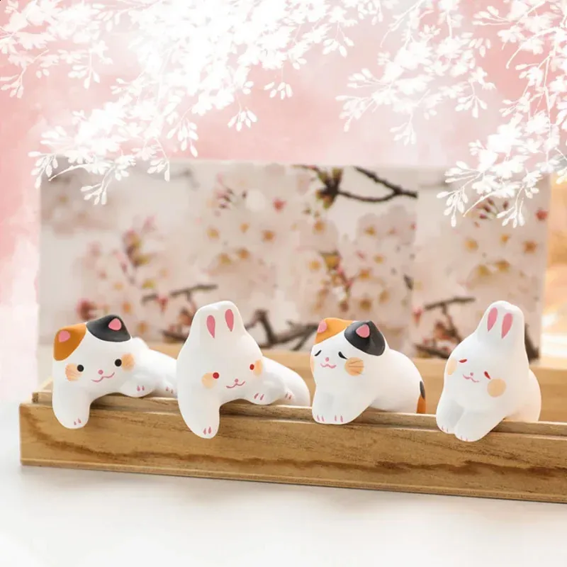 Cute Computer Mice Good Luck Cat Figurine Desktop Ornament Cat