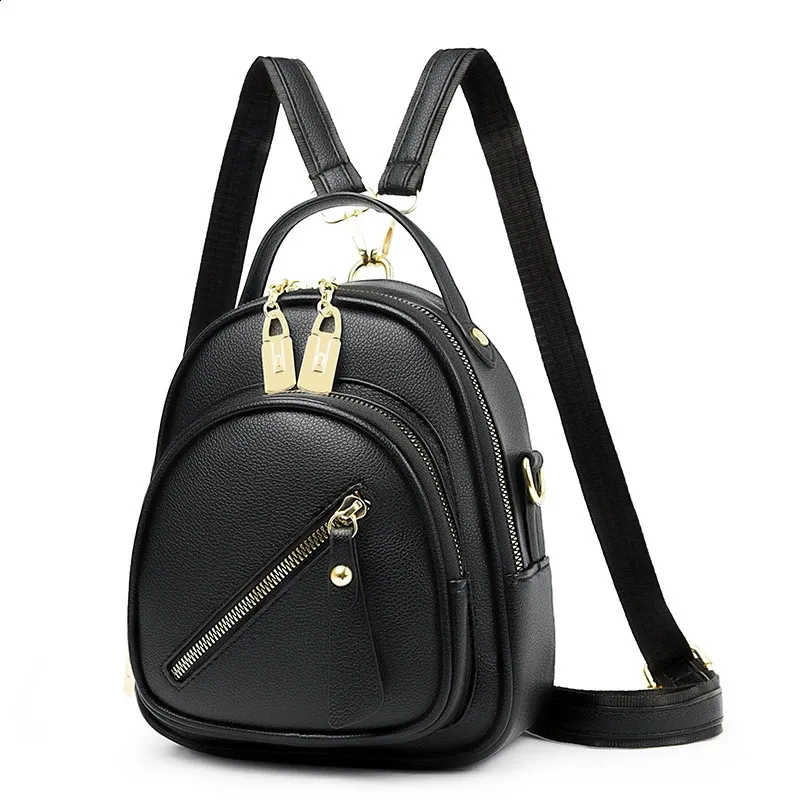 ★OVHEE★Mignon Backpack Artificial Leather Black Mini Backpack Purses For Women Leather Backpack Purse, Small