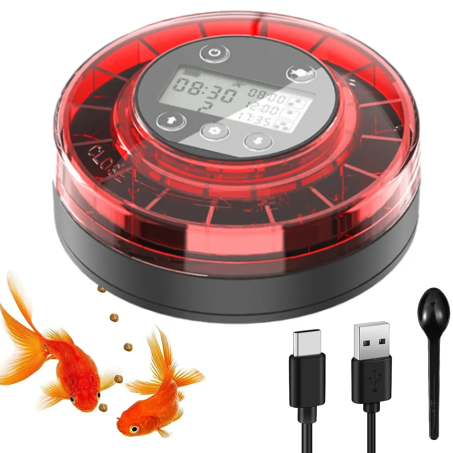 Automatic Aquarium Fish Feeder: Smart Timer Food Dispenser with LCD ...