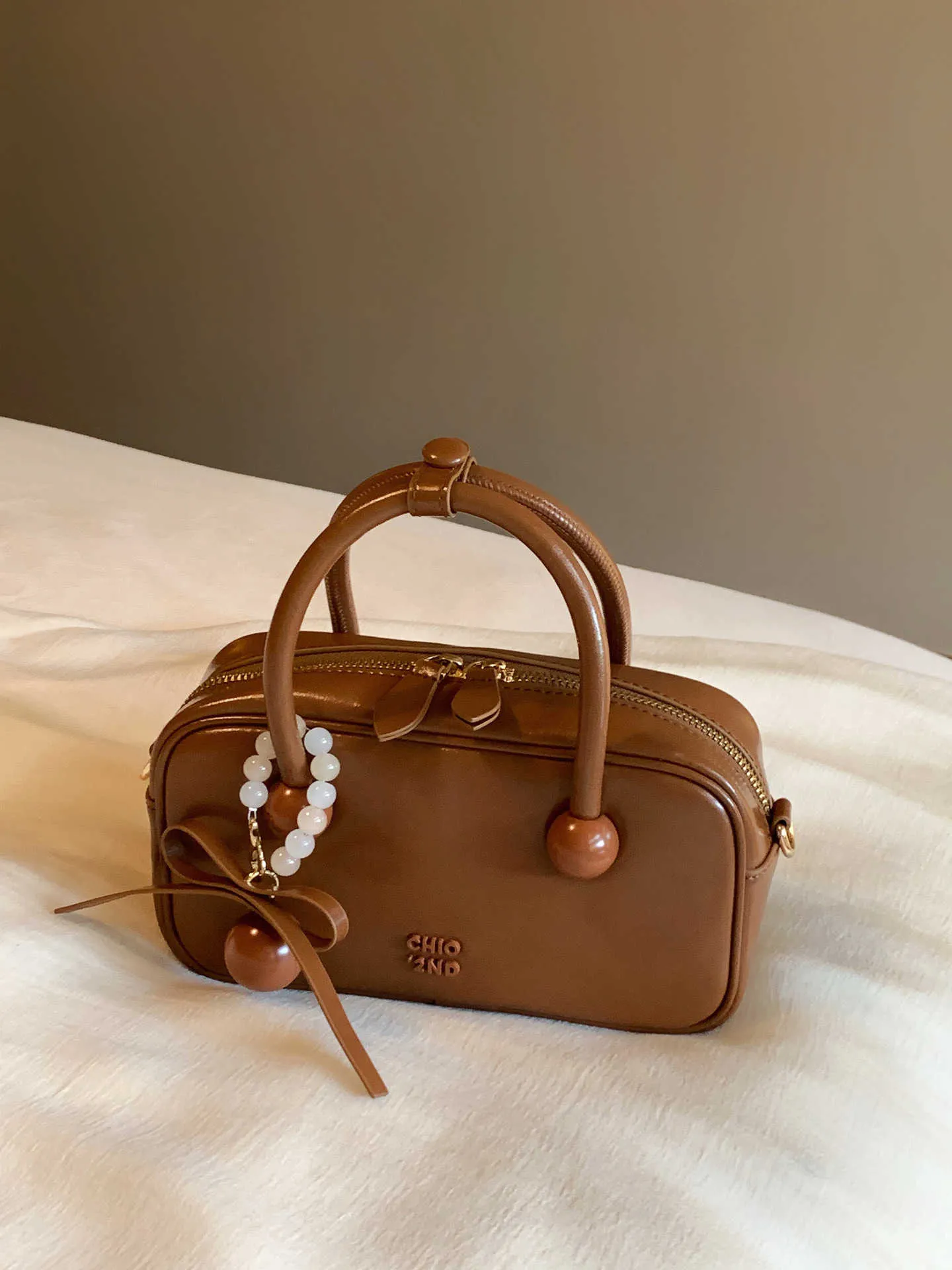 Small PU Leather Crossbody Bag for Men with Zipper Closure and 