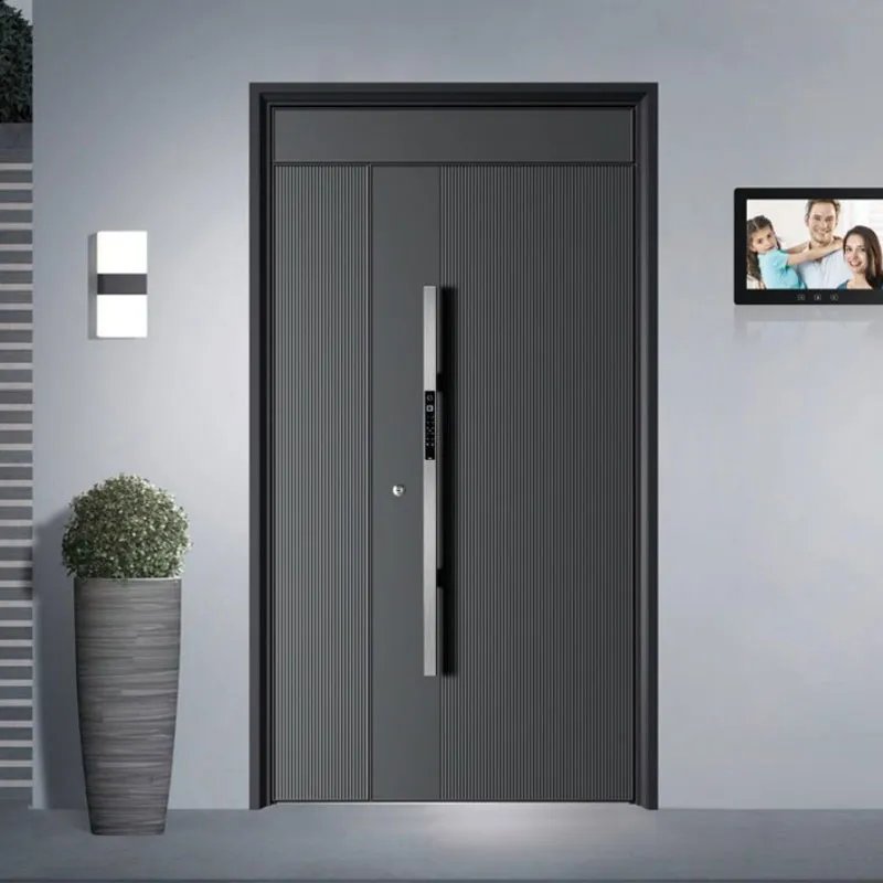 Curated visual reference: Fresh Look at Secure Entry Double Door Metal Alloy Security Door With Combination