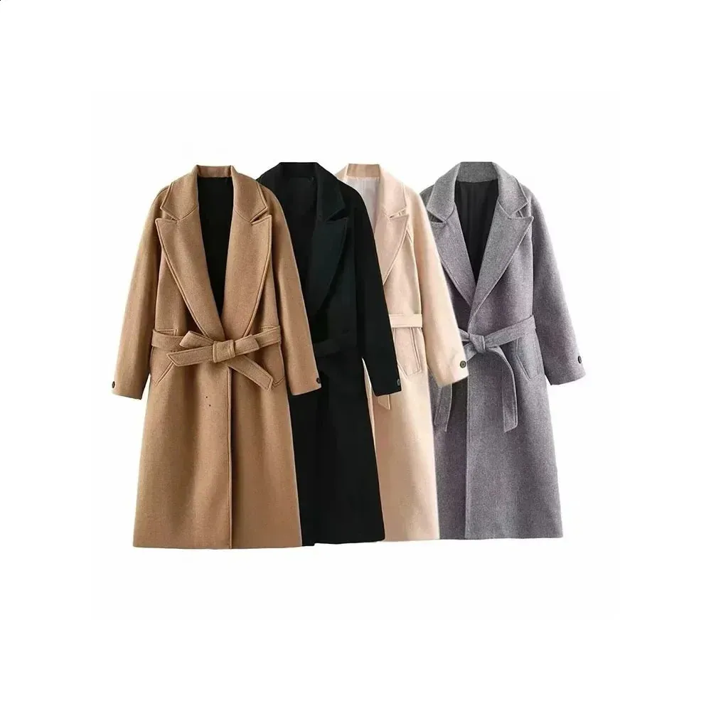 Winter beige wool coat with belt waist 4705 Winter beige wool coat with belt waist 4705