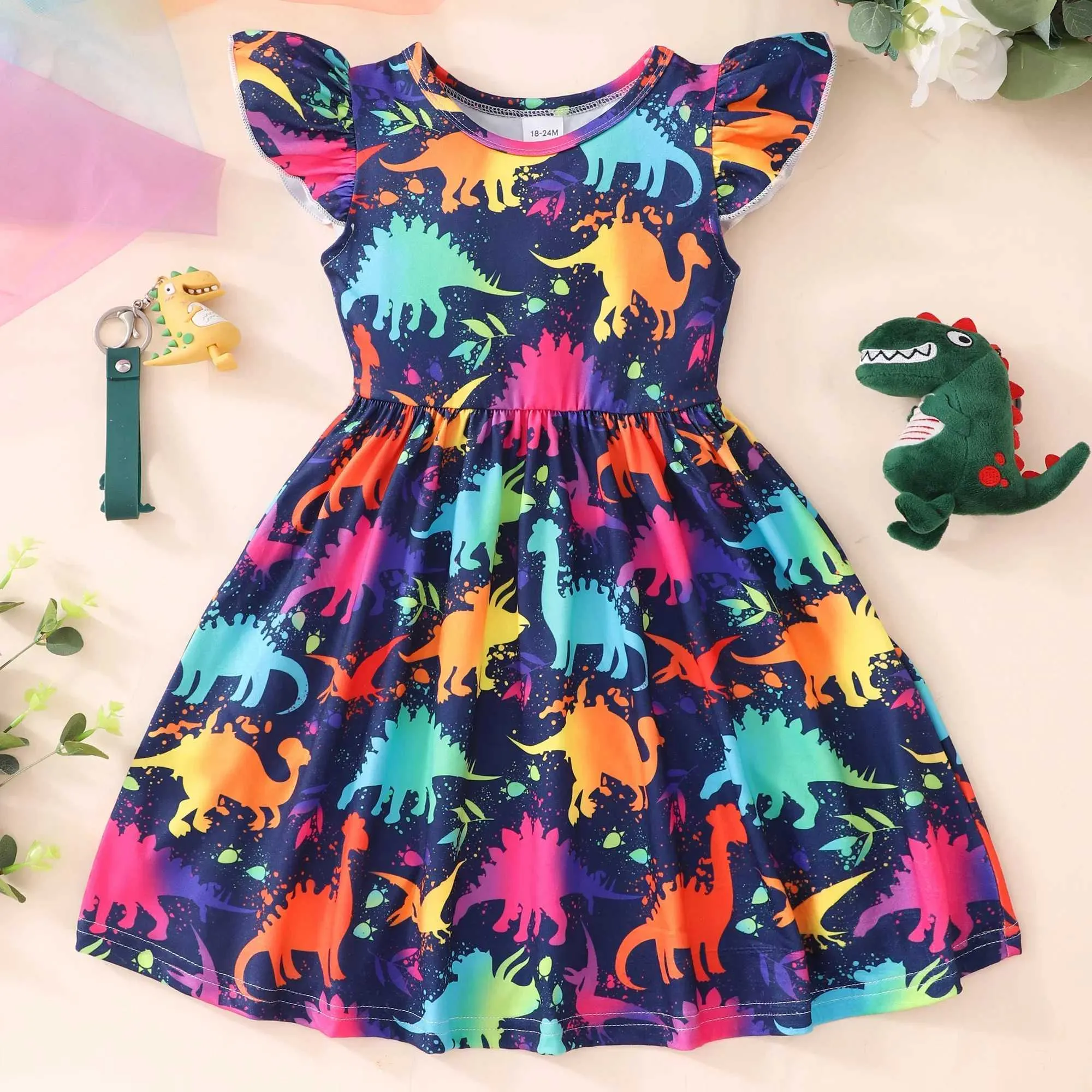 Generisch Shine - Vestido De Fiesta Para Niña, Con Apliques De