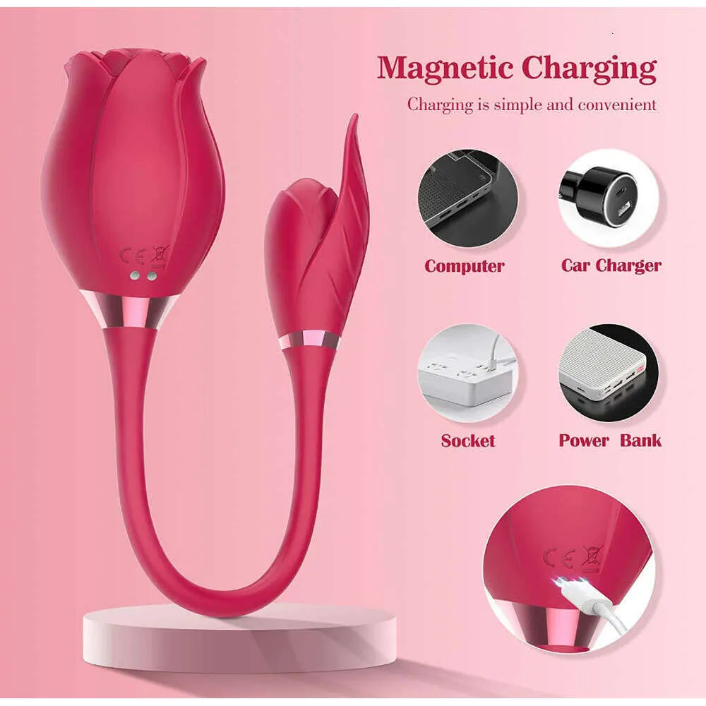 Double Head Rose Vibrators 2 In 1 Extended Long... From Zar001, $40.21 |  DHgate.Com