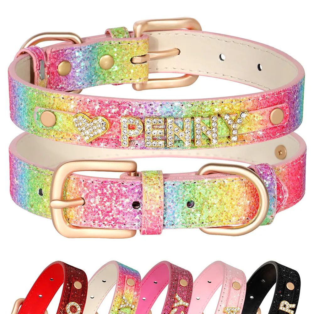 Personalized Rhinestone Sequin Sparkle Dog Collar With Alloy Buckle Free Engraving For Small And Large Dogs From Dh805830 16.08 DHgate.Com