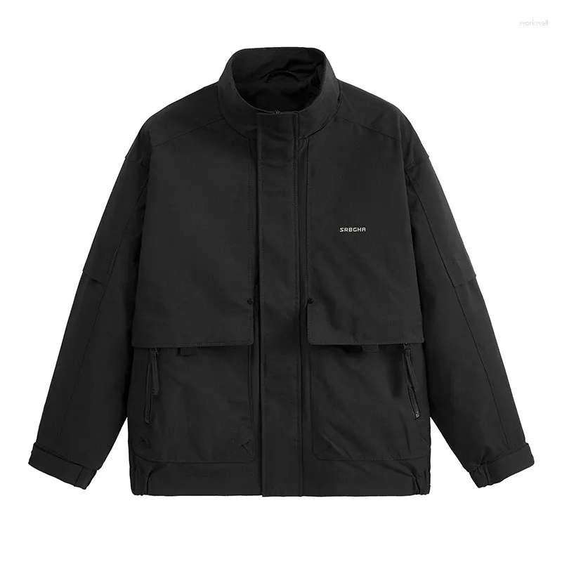 Casual Simplicity Solid Pocket Mandarin Collar Outerwear(7 Colors) Casual Simplicity Solid Pocket Mandarin Collar Outerwear(7 Colors)