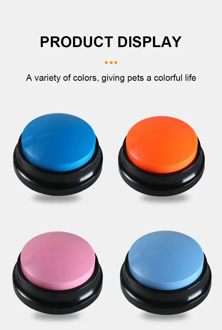Recordable Talking Dog Buttons - Personalized Sound Buzzers for ...