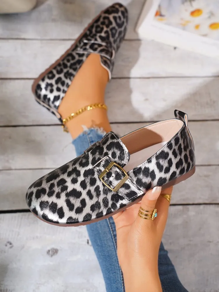 Leopard print walking shoes deals