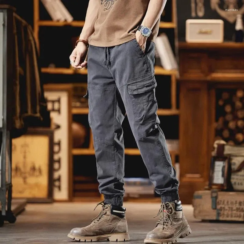 パンツ Drawstring Cargo Pants Womens Cotton Cargo Pants with Multi Pockets Drawstring