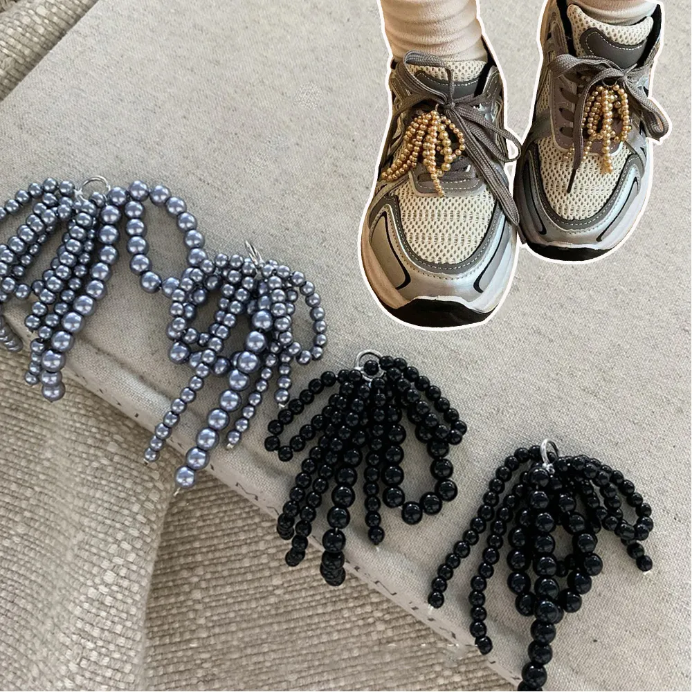 アクセサリーその他 Monday Edition _ Pearl Tassel Shoelace Charms(set) MONDAY EDITION】PEARL TASSEL SHOELACE CHARMS(SET) (Monday