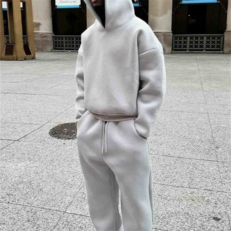 Men's Hooded mens sweatshirts and hoodies and Loose