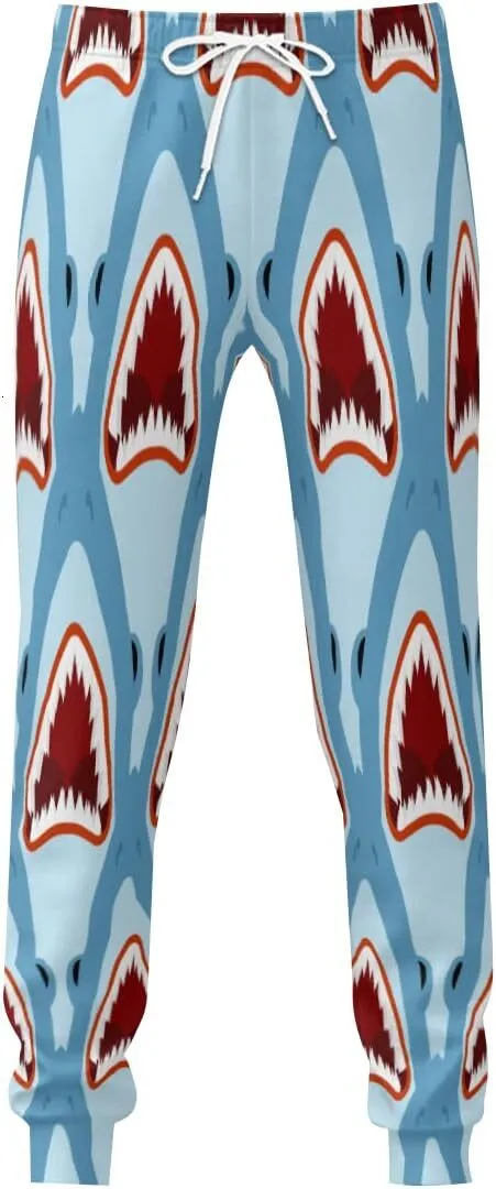 Men s Shark Mouth 3D Printed Jogger Pants Breathable Lightweight Sweatpants for Workout Gym and Running