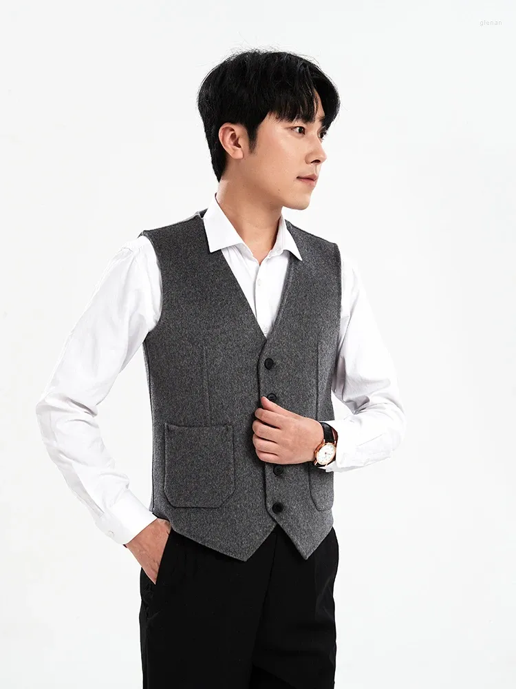 Korean Style Slim Fitting Mens Wool Herringbone Vest For Business Casual Suit English Single Breasted Fashion Waistcoat From Glenan 61.94 DHgate.Com