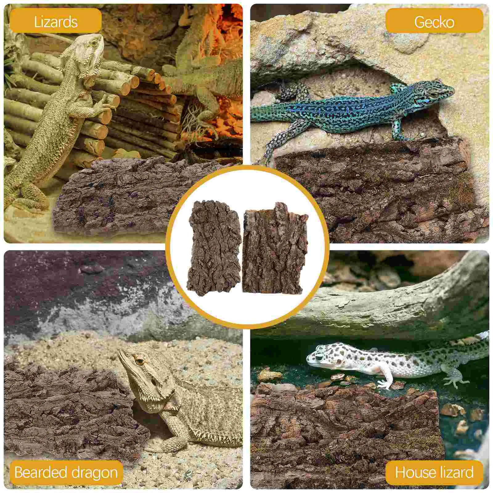 Reptile Rock Hide Cave - Resin Habitat Decor For Bearded Dragons, Snakes, Turtles & More - View #7