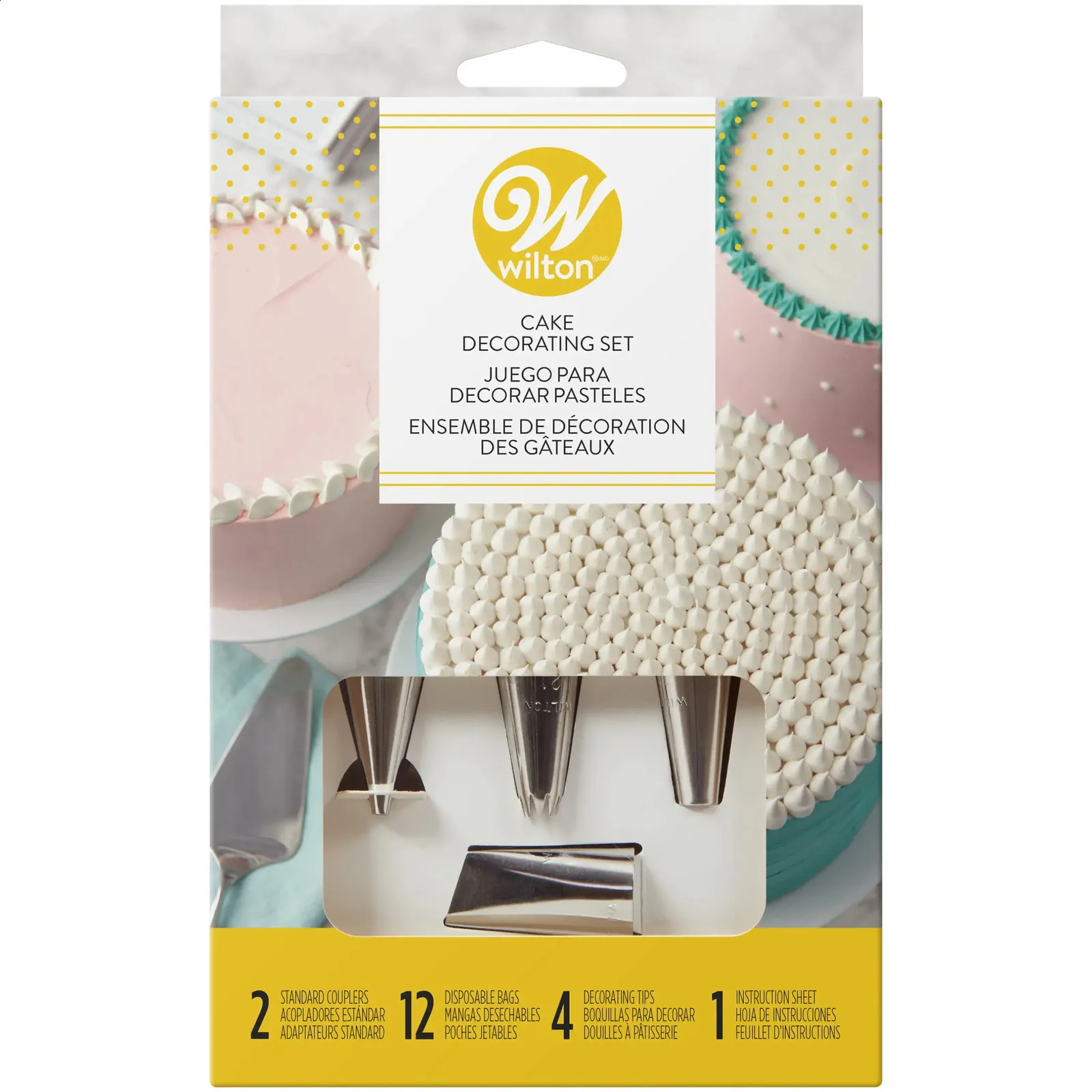 Premium Cake Decorating Tools Set - 18 Stainless Steel Piping Tips ...