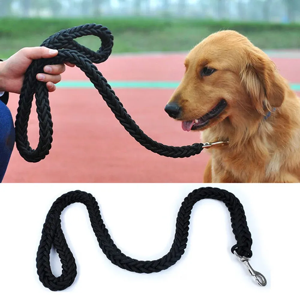 Strong Slip Rope Dog Training Leash - 4ft Heavy Duty Nylon, Padded Handle, For Medium/Large Dogs (Khaki, 1/2 Inch) - View #6