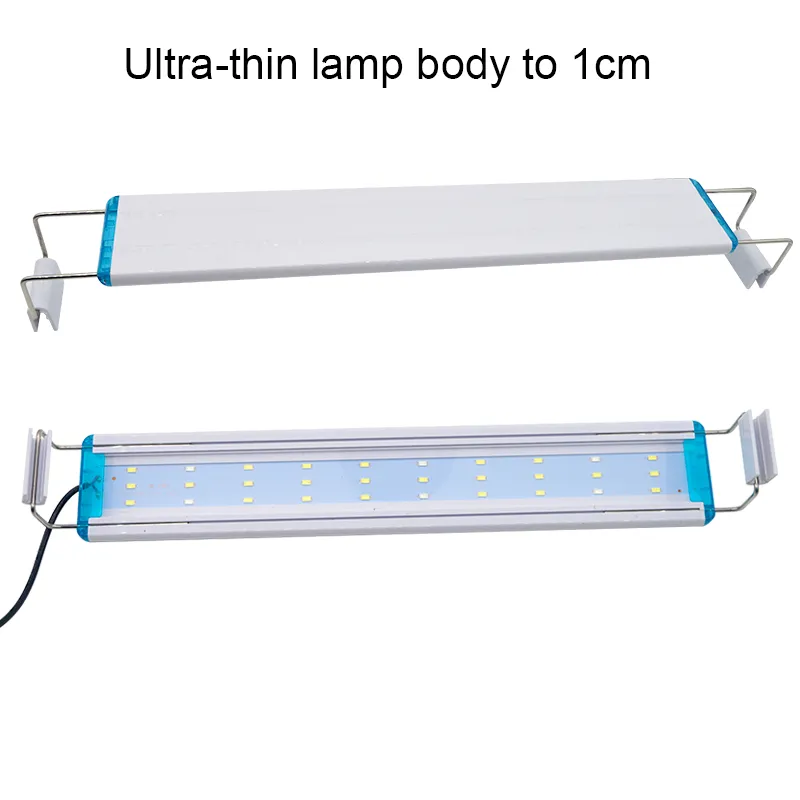 Aquarium LED-verlichting 18-48cm Waterplanten Aquariumlamp met uitschuifbare beugels Wit en blauw verlichtingslampje voor aquarium kopen vanaf een prijs van 7.83