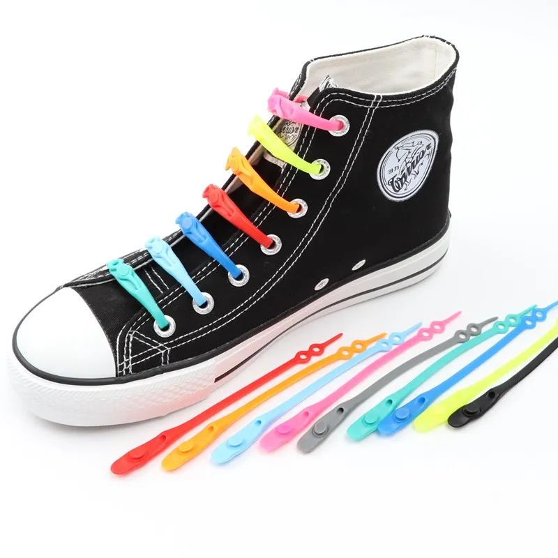 No-Tie Elastic Shoelaces Waterproof Silicone Laces for Kids