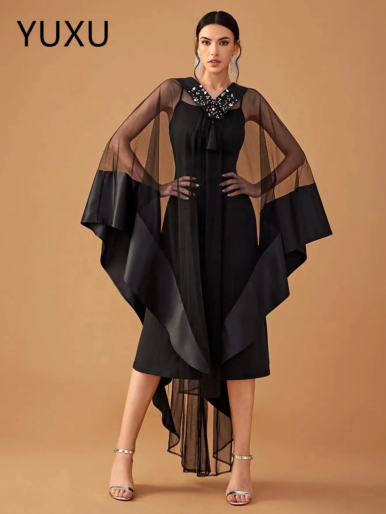 Mermaid Plus Size Black Prom Dresses with Appliques   cg21880
