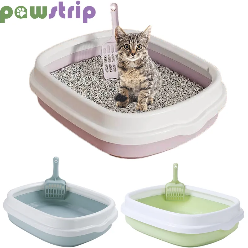 Odor Control Best Cat Litter Box No Smell IPEWLEX Extra-Large Semi-Enclosed Cat  Litter Box