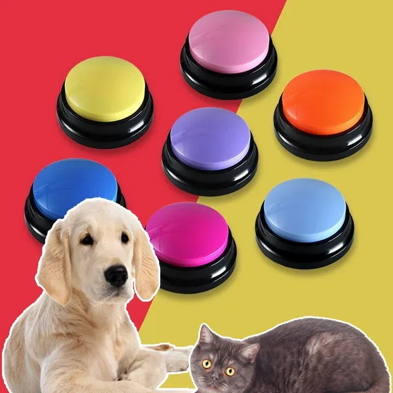Recordable Talking Dog Buttons - Personalized Sound Buzzers for ...