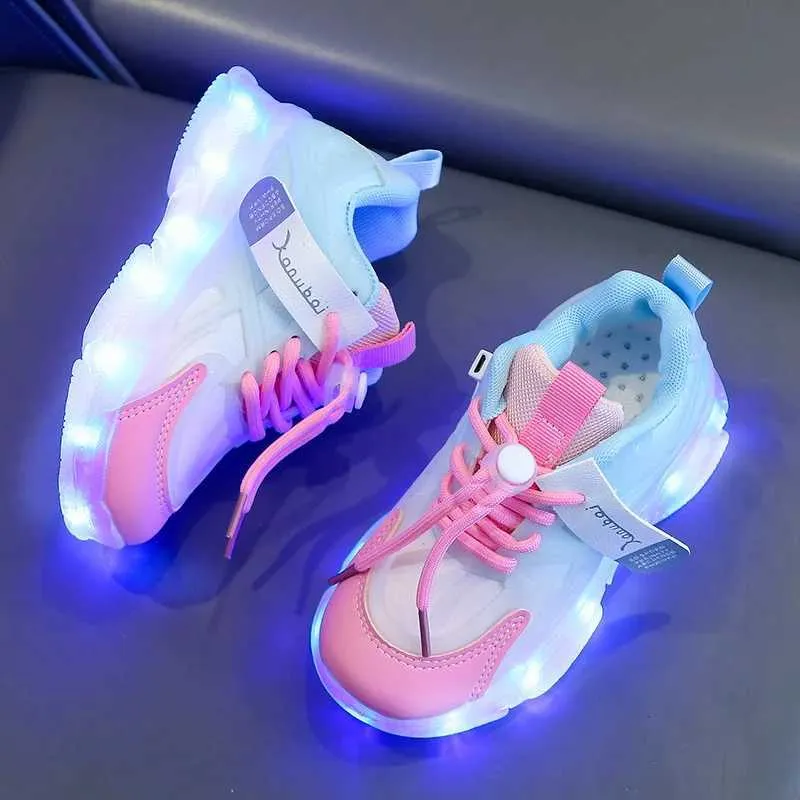 Rechargeable Light Up Kids Sneakers Childrens Mesh LED Shoes For Boys Girls From Kam wo court1 12.93 DHgate.Com