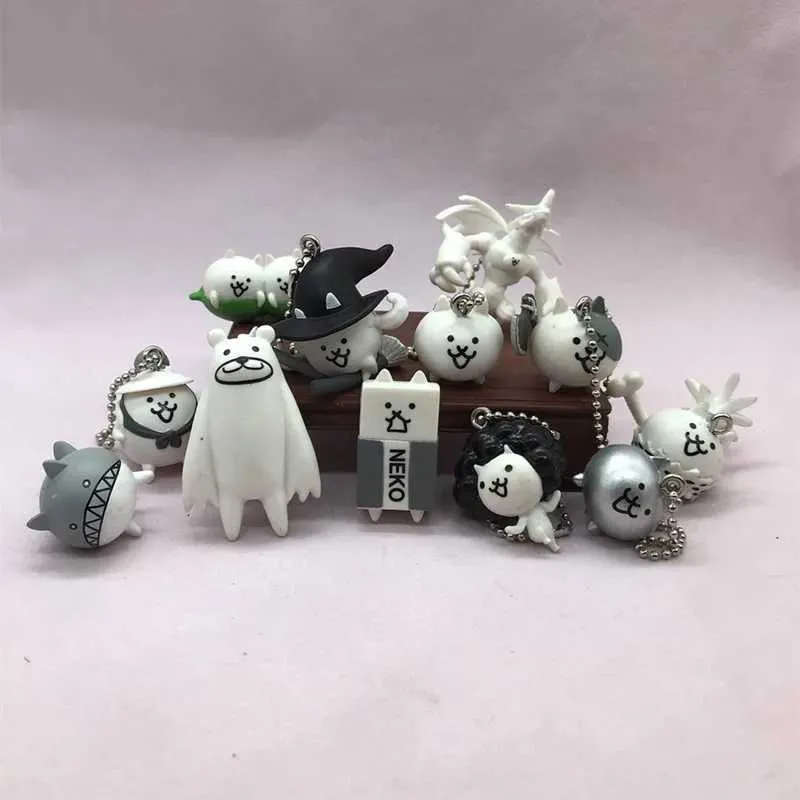 Japanese Battle Cat Action Figure Doll 3-8cm Hard PVC Collectible Model  Toy for Kids