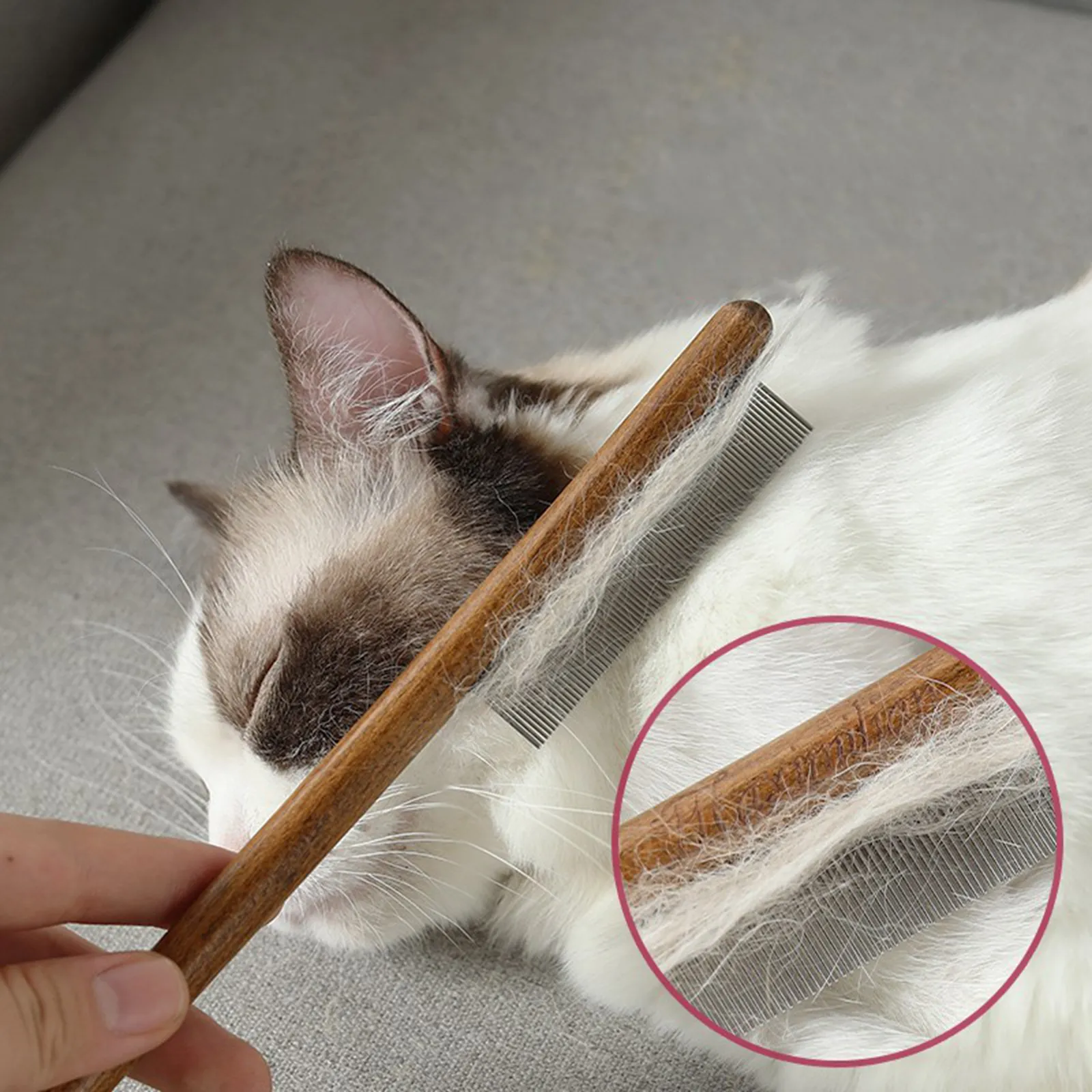 Cat Comb Professional Pet Grooming Comb for Cats, Chinchillas & Long-Haired Pets ...