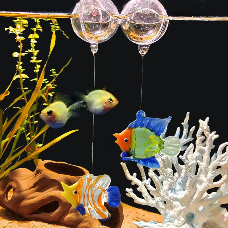 Mini Floating Glass Ball Figurine Pendant