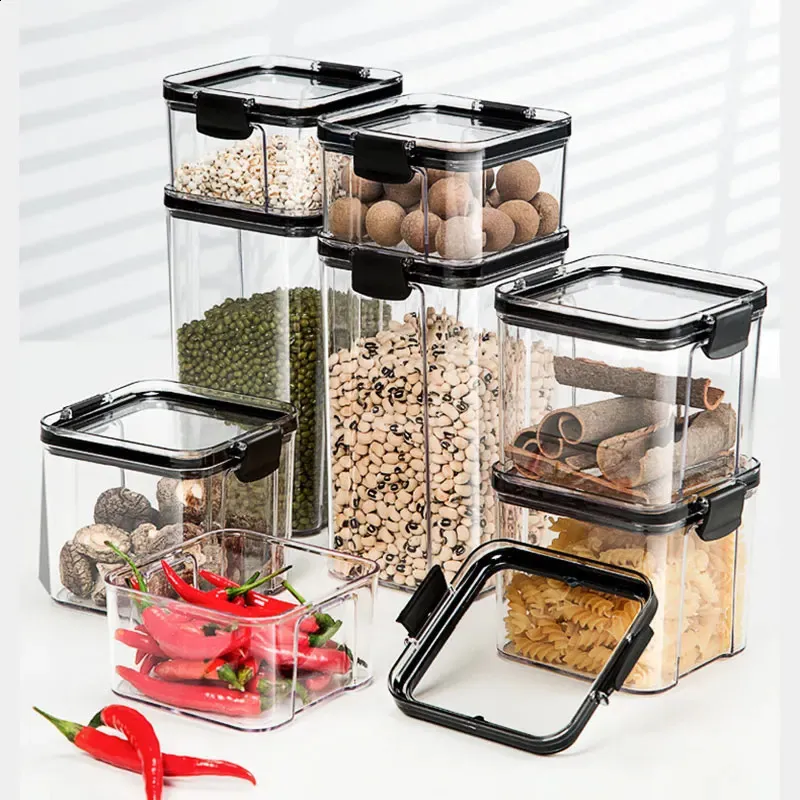 Stackable Kitchen Container Stackable Food Storage Containers: Airtight Kitchen Storage Containers ...