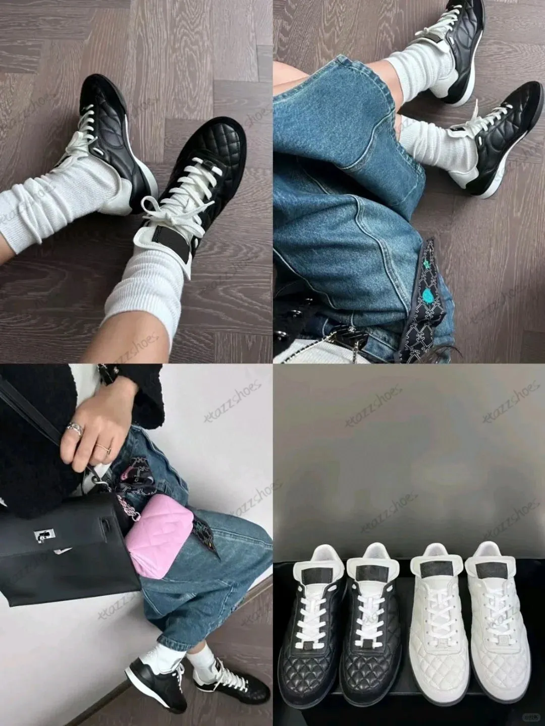 Diamond Trainer Lacing Patterns Ladies Gold Sneakers: Luxurious