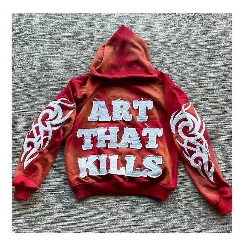 unvainstudios フーディー Vintage Wash Hoodie for Men - Custom Patch, Embroidered