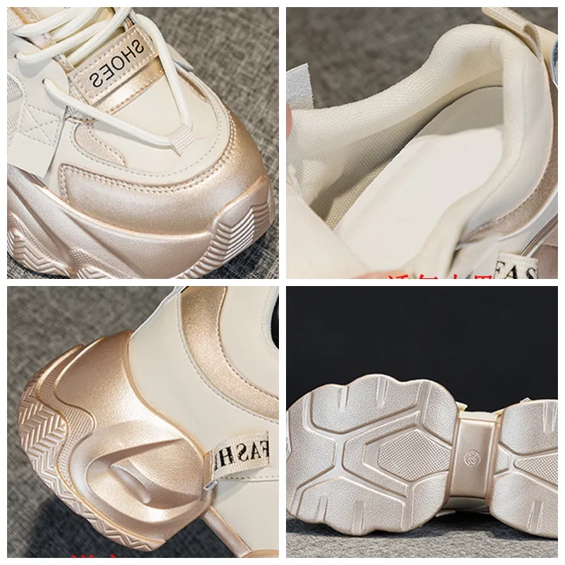 SLY AIR PLATFORM SNEAKER 新品 M Womens Genuine Leather Platform Sneakers - Breathable Air