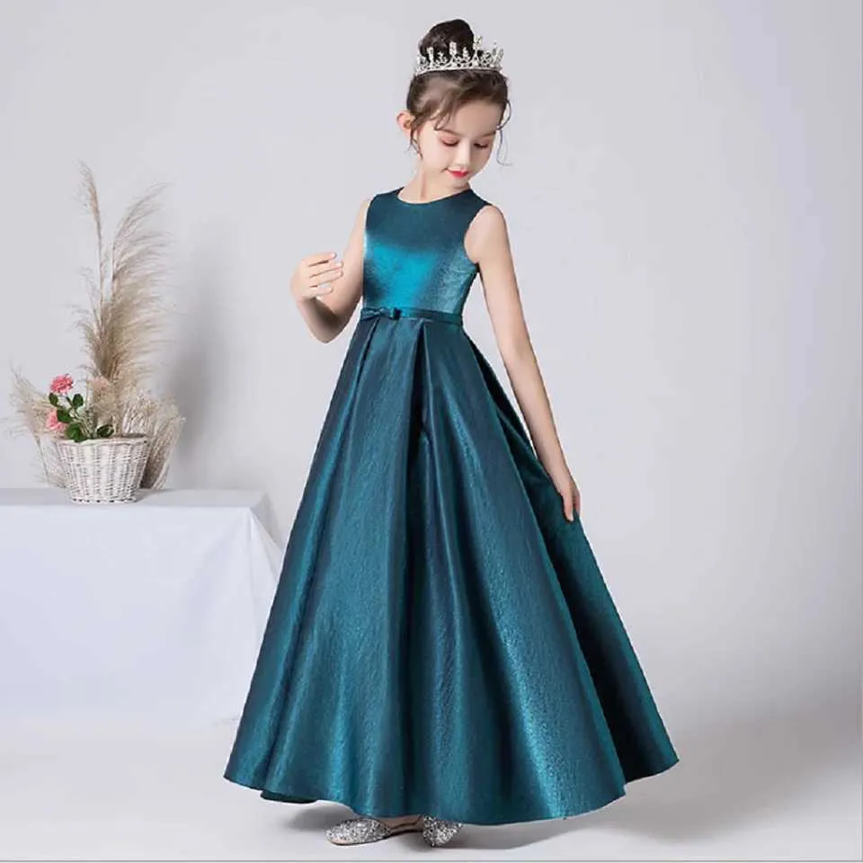 Sleeveless Flower Girl Party Dress for Girls Satin Youth Concert Formal  Banquet Dress W240902 from Dhgate Girl's Dresses - price 31.13