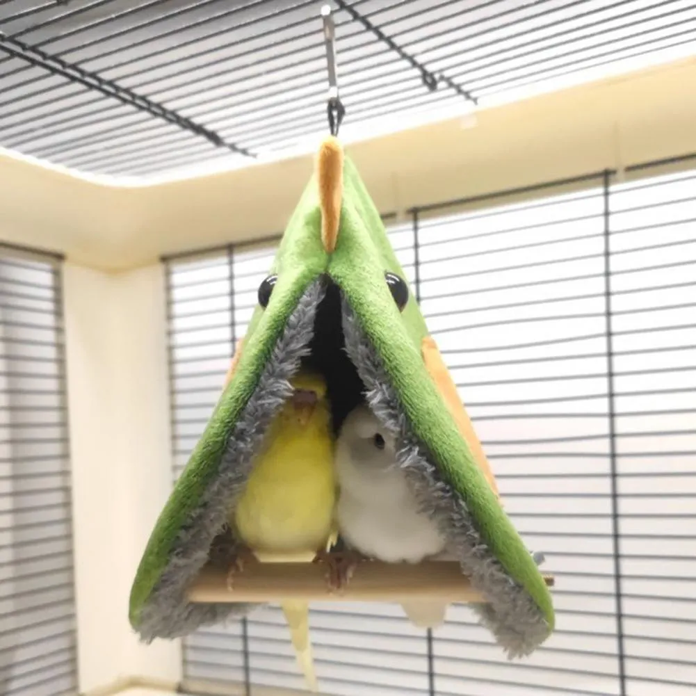 1PCS Colorful Bird Nest For Cage,Plush Hanging Bird Bed For Parakeet