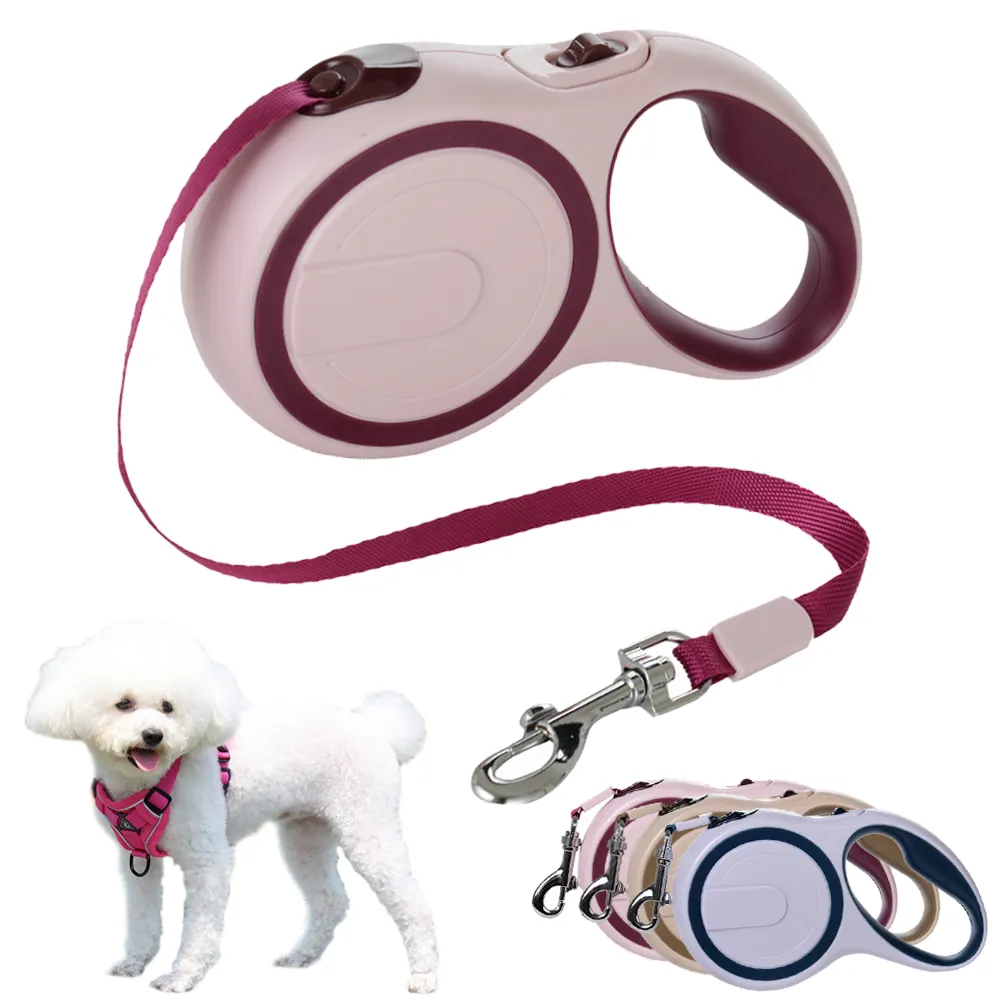 LED Light-Up Retractable Dog Leash - Pet Walking Leash