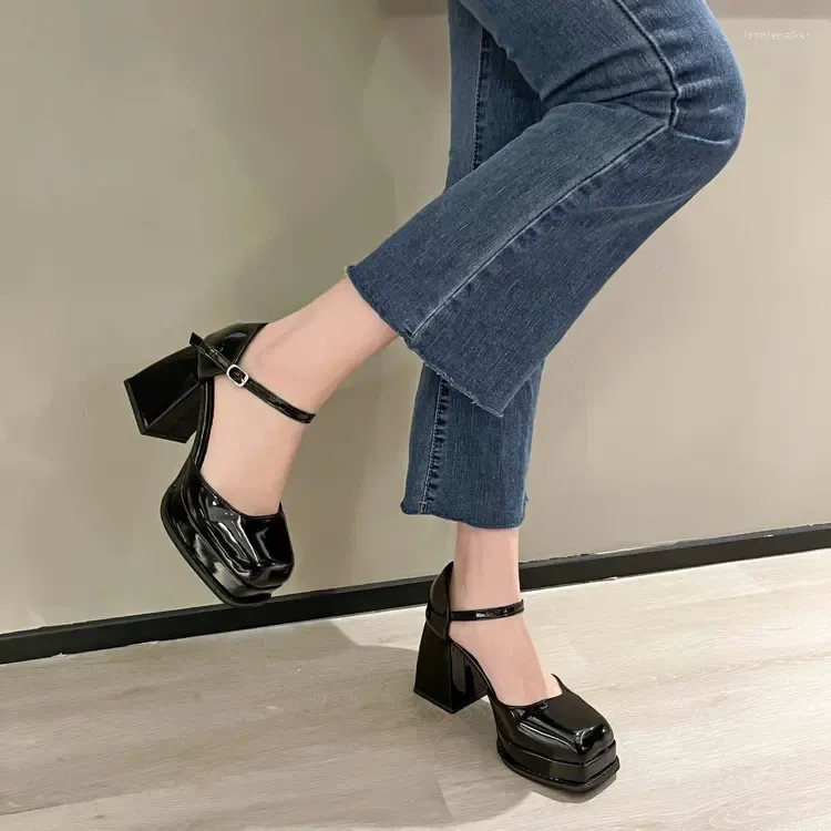 Wholesale Navy Blue Chunky Platform Sandals With Lace Up Detail And Thick Soles Perfect For Crossdressers And Dressy Mary Jane Shoes In 2024 At Only 39.32 DHgate.Com