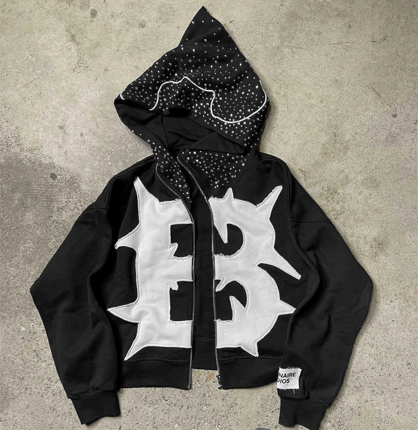 DHgate.com:Distressed Vintage Hoodie - 500gsm Cut & Sew