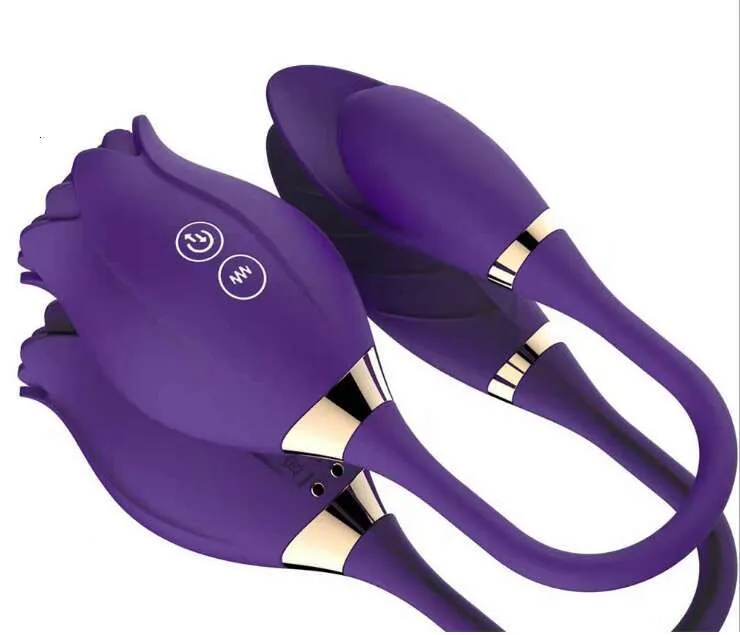 Double Head Rose Vibrators 2 In 1 Extended Long... From Zar001, $40.21
