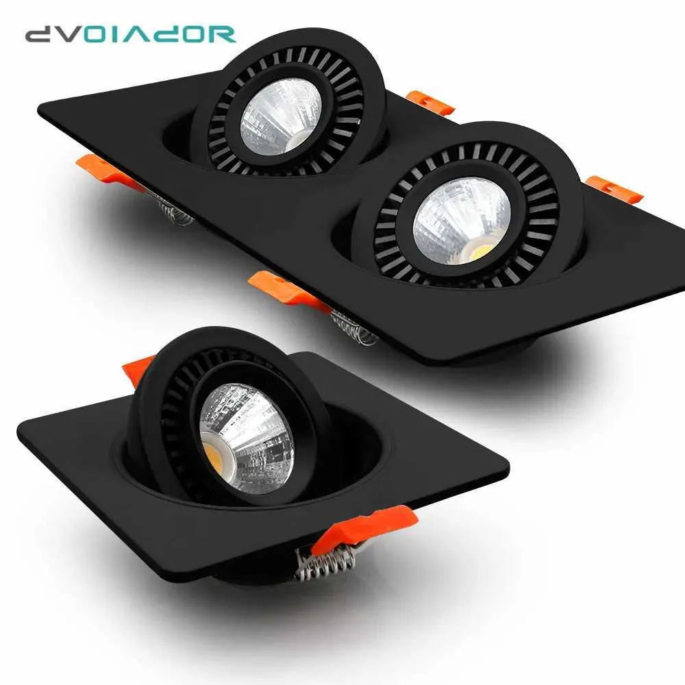 Dimmable Black Slimline Led Fluro Lights Light With 360 Degree Rotating Pendant Single Double Head Spotlight CL240830 From Casual love l send1 3.45 DHgate.Com