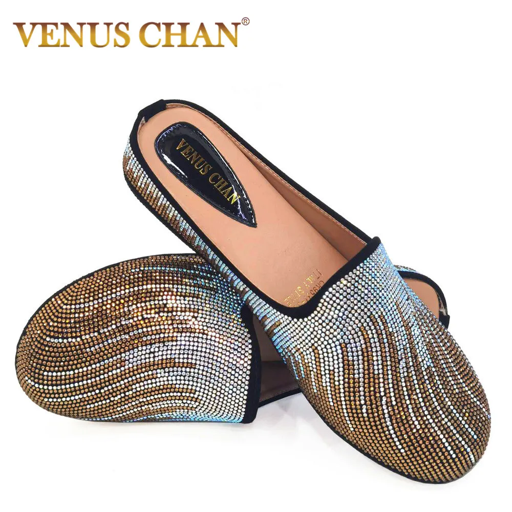 Venus Chan Women's Flat Shoes Slip-On Slingbacks PU Upper Rubber Outsole  Gold Color Party Flats from Dhgate Casual Shoes - price 259.3