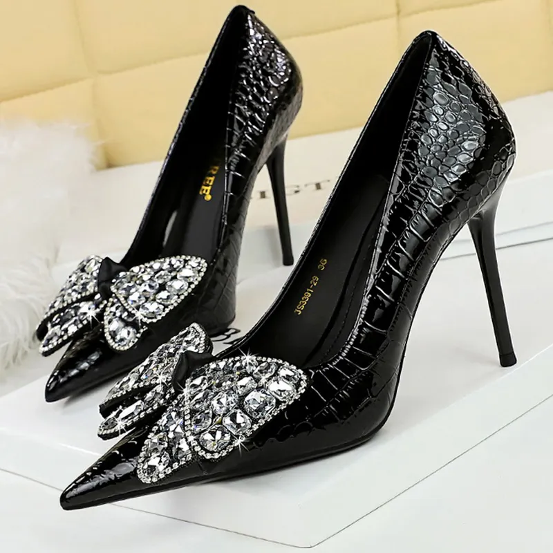 Save Big on Bulk Ladies Stiletto Heels BIGTREE Shoes Stilettos Women Pumps  Pointed Shoes Lady Heels Bowknot Design Rhinestone High Heels Female Shoes 