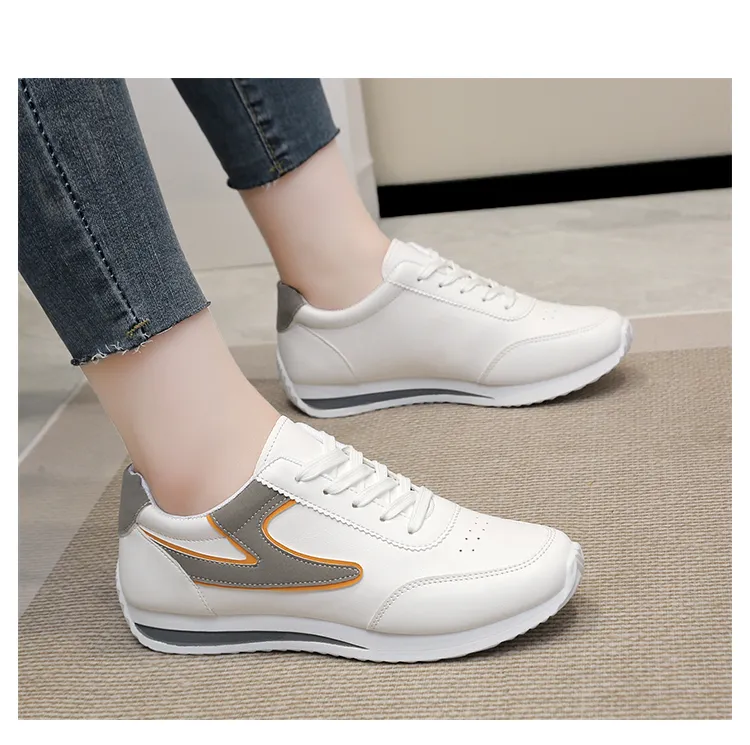 Womens Lightweight White Sneakers for Running, Casual Wear Womens Lightweight White Sneakers for Running, Casual Wear
