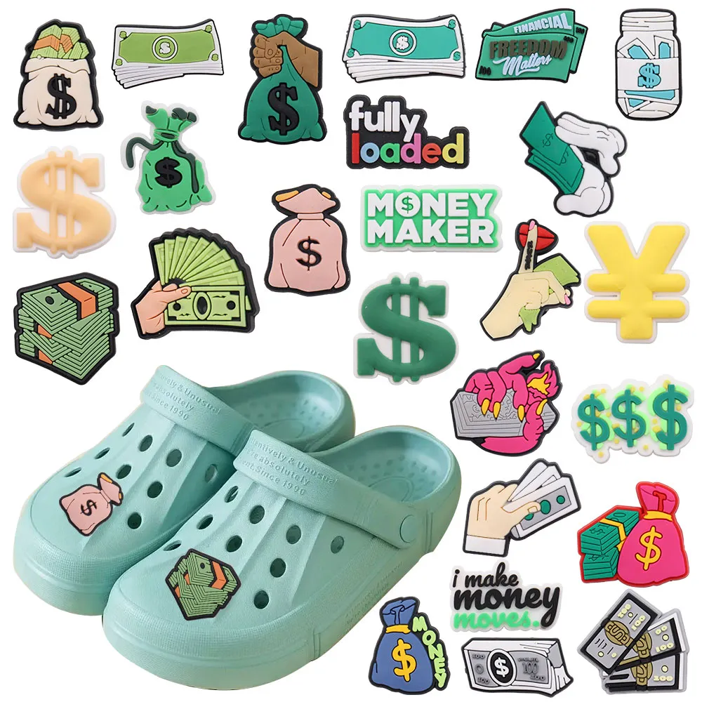 Fully Loaded PVC Buckle Clog Money Bag Maker 1 For Financial Freedom Crocs Shoes For Women Charms Bracelets And Adult Gift Decorations From Dh912615539 13.06 DHgate.Com