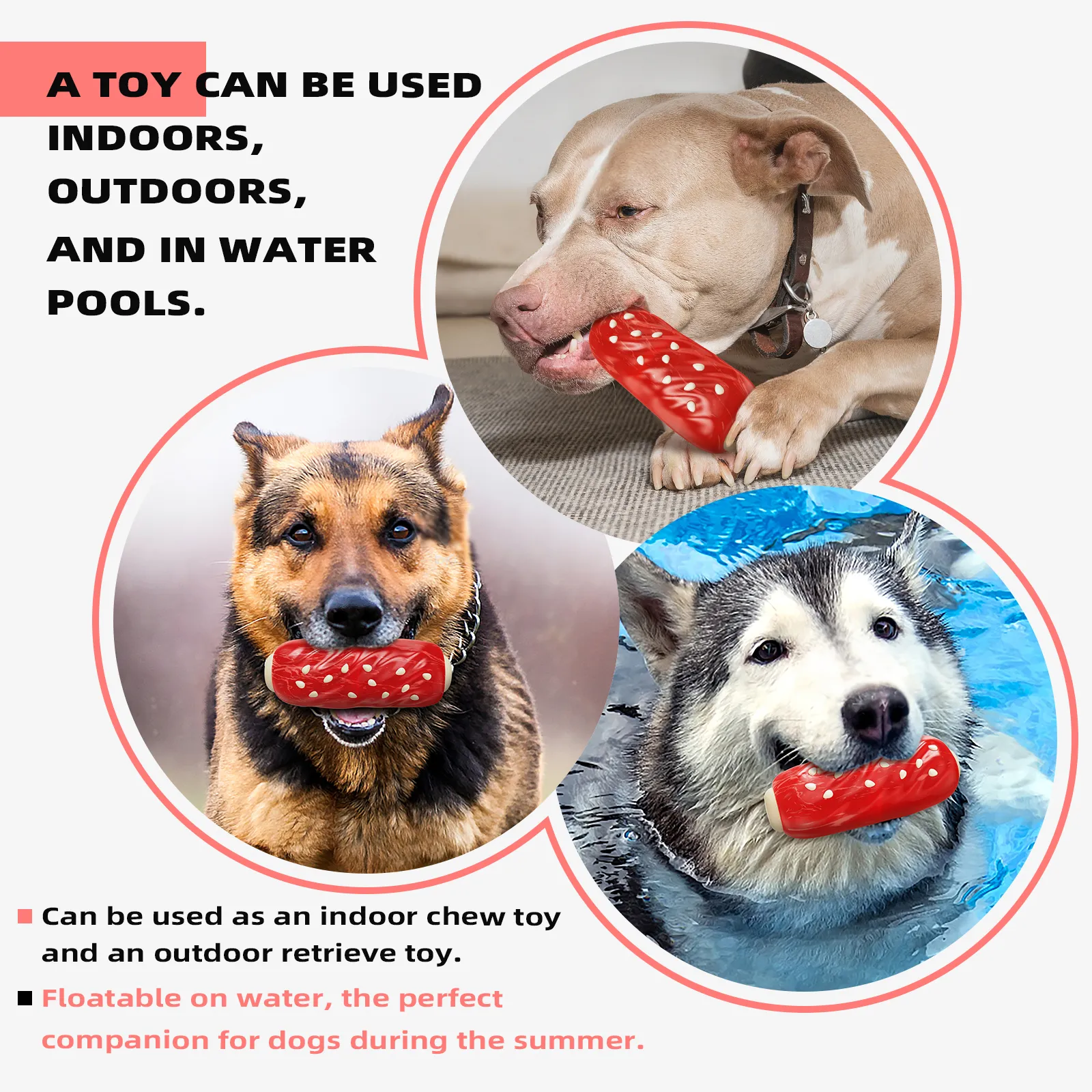 Jouet Dentaire Rigolo Pour Chien – Fait Du Bruit De Rire, Nettoie Les Dents, Peluche Résistante